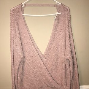 Cross over sweater